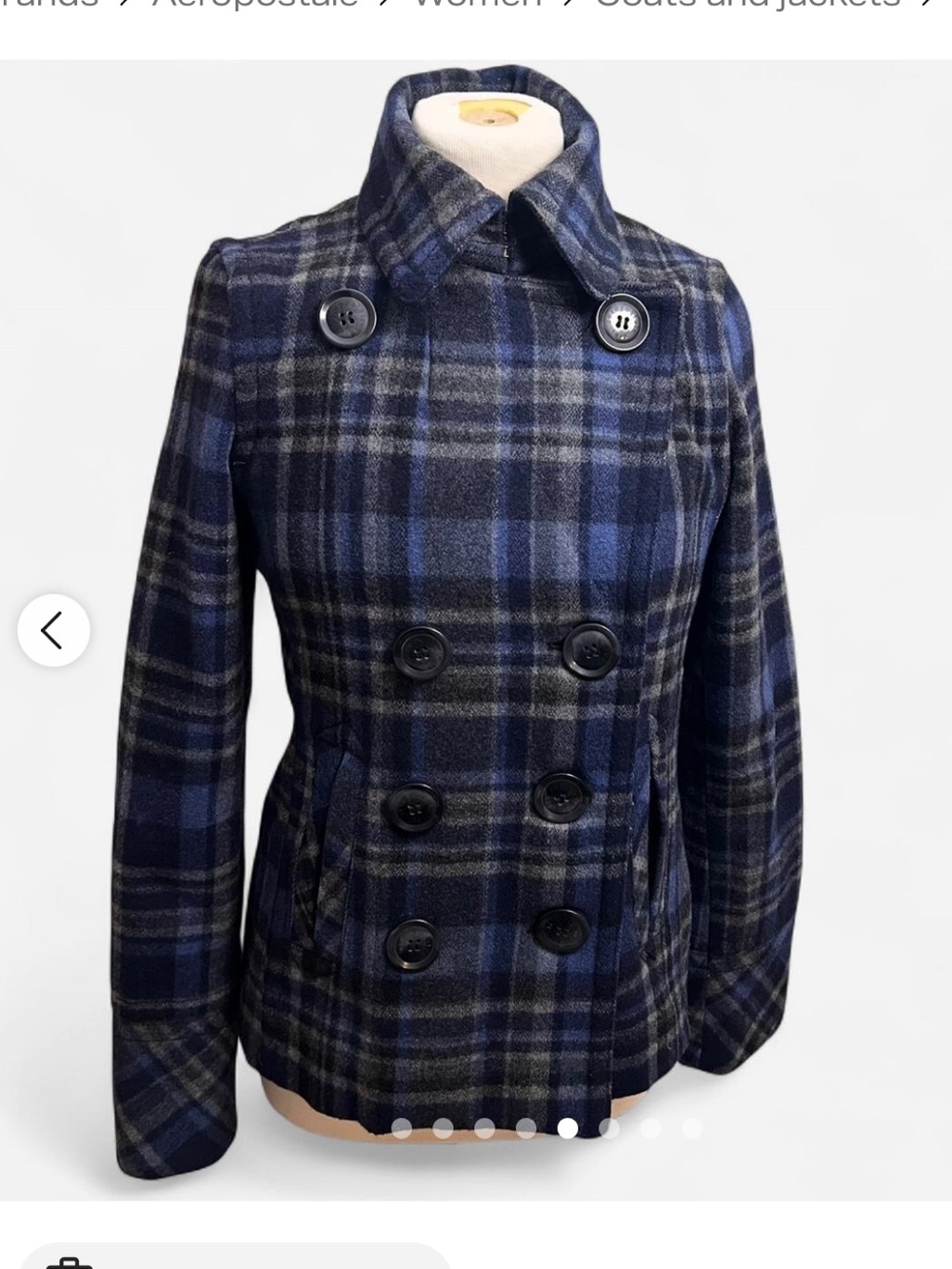 Aeropostale Navy Quilted Jacket With Label